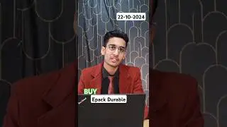 📉BUY Epack Durable.🔴Live. 📊Stock of the Day. #pushpendrasingh #shorts