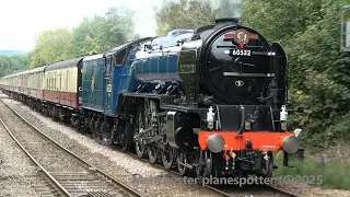 The White Rose Steam 60532 Blue Peter +47805 On 1Z31 Passing At New Mills Central On The  02/10/25