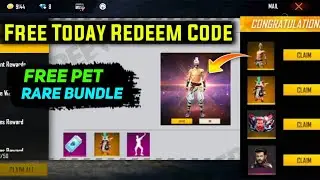 Today Redeem Code😍Free Pet, Rare Bundle||free fire pro league