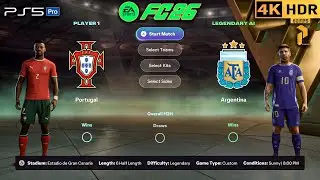FC 26 PS5 PRO 4K HDR | Portugal vs Argentina – Next-Gen International Football #fc26 #ps5 #4k #viral