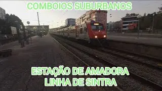 Passagens de comboios Suburbanos na estação da Amadora - Linha de Sintra