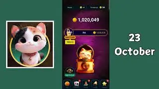 Gala Meow Code 23 October | Today Gala Meow Coin Code | Gala Meow Coin Today Combo 23 October