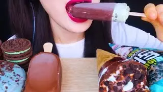 ASMR Chocolate Desserts, Icecream, Cookies and Cone Eating Show, 2x Speed, Big Bites @CREAMASMR 