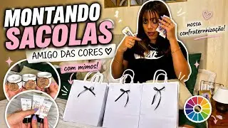 montando minha sacola BRANCA de “amigo das cores” 🤍✨ vem ver e pegar inspiração 