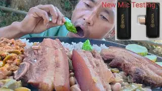My Favourite Smoke Pork Fat with Kidney Beans,Tita Guti Fried|NE-INDIA.