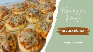 Mini Pizzas Caseiras de Frango – Lanche Rápido e Delicioso!