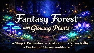 Fantasy Forest with Glowing Plants ✨ Enchanted Nature Ambience for Sleep, Relaxation & Meditation