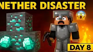 Minecraft Survival Day 8 &ndash; I Entered the Nether & Something Went Wrong 💀 | Found Diamonds!