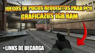 ✅10 JUEGOS DE MUY POCOS REQUISITOS PARA PC DE BAJOS RECURSOS 1GB de RAM!!!