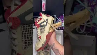 OG 89&rsquo; Jordan 4s : Restored Sole Swap #sneakers #sneakerrestoration #beforeandafter e