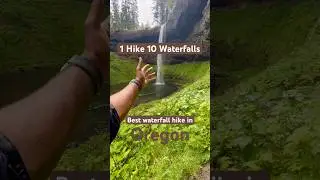 Have you ever walked behind a waterfall ? Experience 10 waterfalls in just 1 hike #oregon #hiking