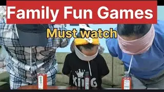 Family Fun @blindfold game challenge// let's see who wins
