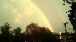 DOUBLE RAINBOW ALL THE WAY ACROSS THE SKY