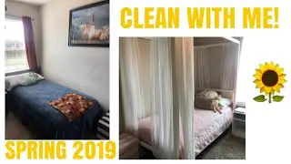 CLEAN WITH ME | LAUNDRY & BEDROOMS | SPRING 2019 CLEANING MOTIVATION