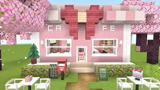 ⋆𐙚 Minecraft Be ˚⋆ สร้างคาเฟ่ในมายคราฟ🍧🎀🍦 | Café tutorial in Minecraft 🐰🌸