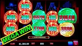 NEW!! Rising Fortunes Slot HUGE WIN w/$8.80 Max Bet | Never Seen Hot Machine Like This |MEGA BIG WIN