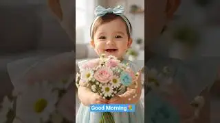 Wake Up Happy! Baby Says Good Morning 💐#ytshorts #youtubeshorts #shortsfeed #trending #viral #cute
