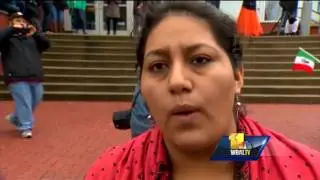 Video: Hundreds protest arrest of immigrant in Highlandtown