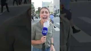 Moment LA cops shoot TV reporter with rubber bullet as photographer injured #losangeles #protest