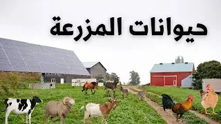 أسماء حيوانات المزرعة بالعربية للأطفال مع الأصوات Farm animal names in Arabic for kids with sounds