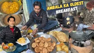 Ambala Ka Oldest Breakfast😍 |  Punu Ram Halwai | Best in Ambala | Street Food India