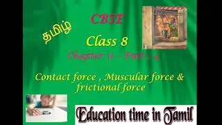 CBSE Class8 Science in Tamil Ch11 Pt4 Force & Pressure Force- Contact , muscular & Frictional force