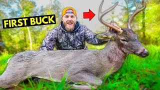 Hunting My FIRST WHITETAIL BUCK Ever!! **Catch Clean Cook DEER HEART**