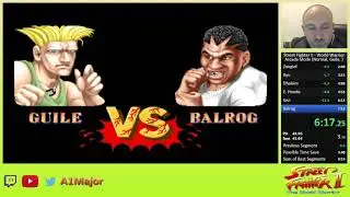 Street Fighter II: The World Warrior Arcade Mode - Guile (Normal) 10:06 WR !!