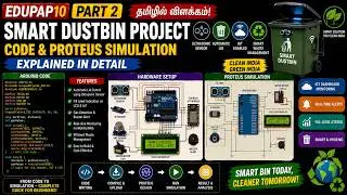 EDUPAP10 &ndash; Part 2 Smart Dustbin Project Code & Proteus Simulation Explained in Detail