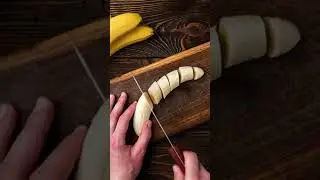 Satisfying Banana Cutting ASMR | Perfect Fruit Slicing Sounds  #shorts