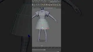 Alice in wonderand outfit, lowpoly speedmodeling #3dmaya #3dmodeling #3dcloth