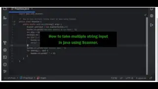How to take multiple string input in java using Scanner ? | in Hindi