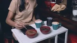 Membuat Hot Cafe Mocha dan Hot Chocolate