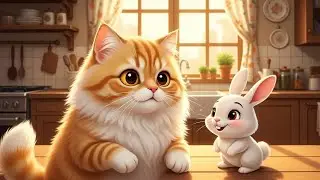 Fluffy & Bunny: The Magical Kitchen Adventure 🍎✨ | Fun Animated Story for Kids