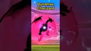 Dynamaxing Charizard in Pokemon GO.