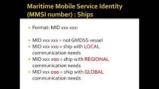 Marine VHF Communication : Identification