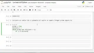 27. WHILE LOOPS e BREAK STATEMENT (+ Esercizio WHILE LOOPS) (Corso BASE COMPLETO Python 2021 ITA)