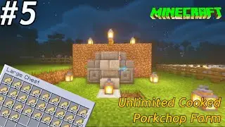 I Made Unlimited Cooked Porkchop Farm in Minecraft Survival Series | Episode-5 #minecraft #survival