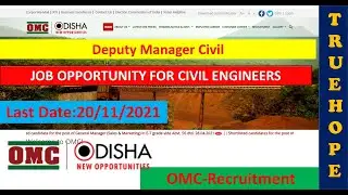 Odisha Mining Corporation| OMC| Deputy Manager Civil| Civil Engineering job|#freshers civil Job 2021