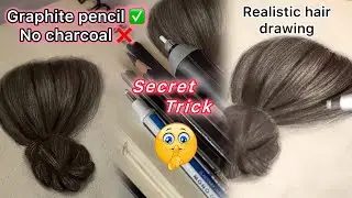 How To Draw Realistic Hair / 🤫 top secret trick of realistic hair drawing #odia