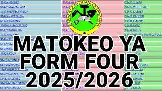 🔴NECTA: TAZAMA MATOKEO YA FORM FOUR YA 2025/2026 Gusa hii link....