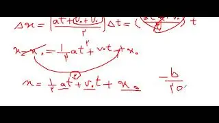 تدریس معادله مکان زمان در حرکت با شتاب ثابت