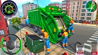 Garbage Trash Truck Realistic Simulator 3D - City Road Garbage Dumper Truck Games - Android GamePlay