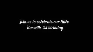 First Birthday invitation video | 1st Bday invitation