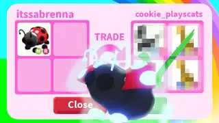 I TRADED my NEON LADYBUG in a RICH ADOPT ME SERVER | (W/F/L?)