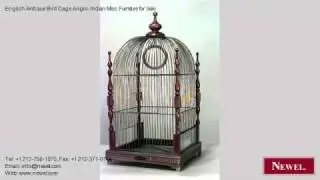 English Antique Bird Cage Anglo-Indian Misc. Furniture