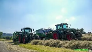 Grasernte 2018 | 2&times;Fendt 820, 718 | 2&times; McHale Fusion | Claas Arion 450