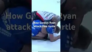 Watch how Gordon Ryan attacks the turtle and takes the back, using the half nelson