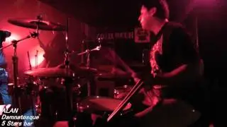 Damnatosque - ALAN Drum cam - live 5 Stars bar 07/19/2014