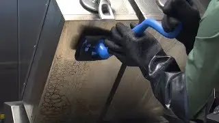 Crown Series Grill Cleaning - Scrubbing Sanitized Areas